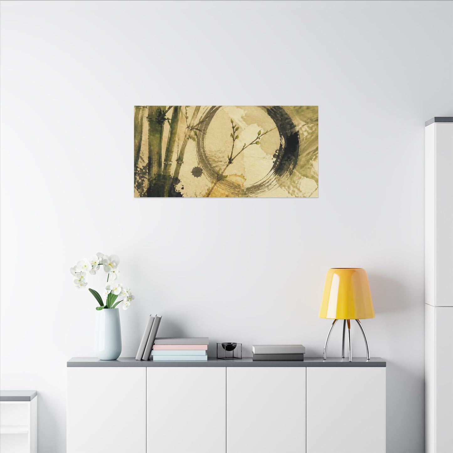 Ink Brushstroke Sumi E Canvas Art | Calm Zen Art