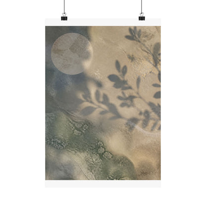 Winter Shadow Play Texture Wall Art Print | Cozy Decor