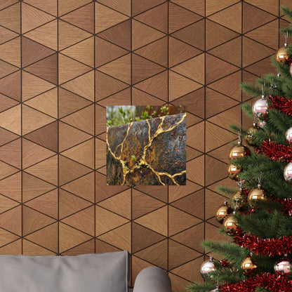 Philosophical Rust Patina Wall Art Print - Gold Repair Kintsugi