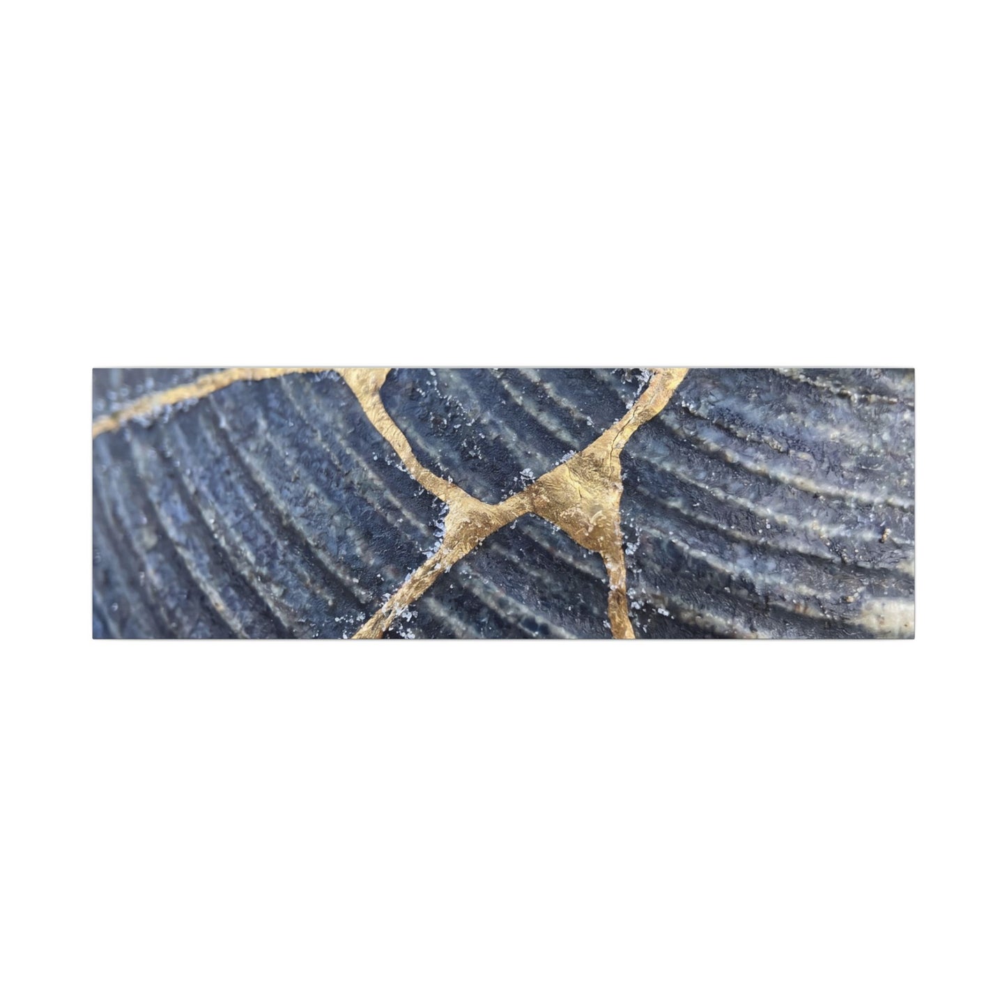 Shibui Water Ripple Canvas Art - Kintsugi Gold Repair