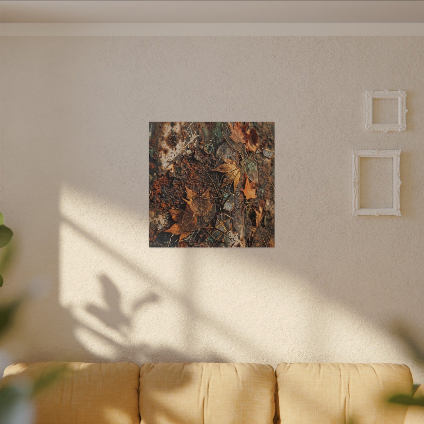 Rust Patina Canvas Art | Autumn Japandi Texture Art