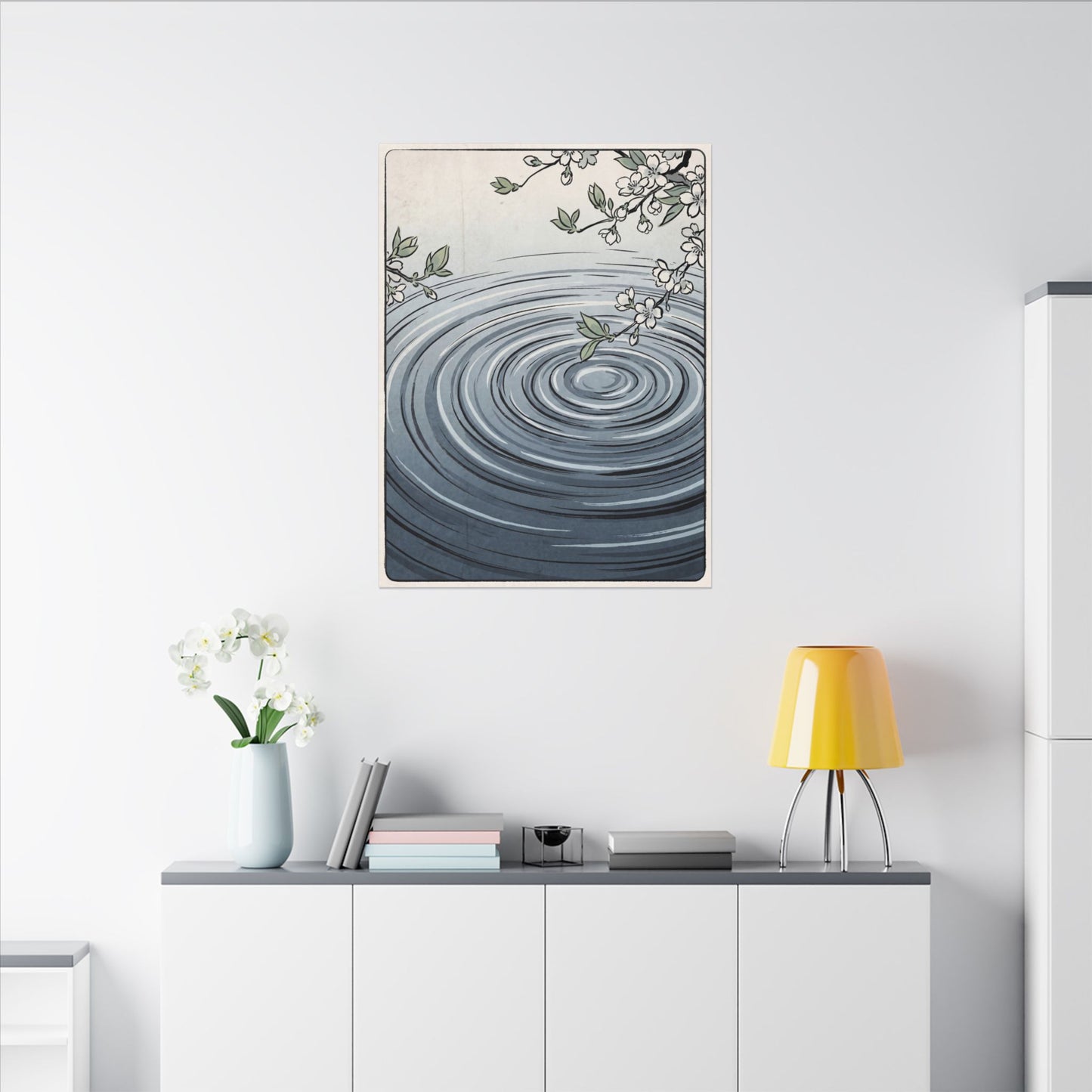 Calm Water Ripple Canvas Art - Ukiyo E Inspired Zen