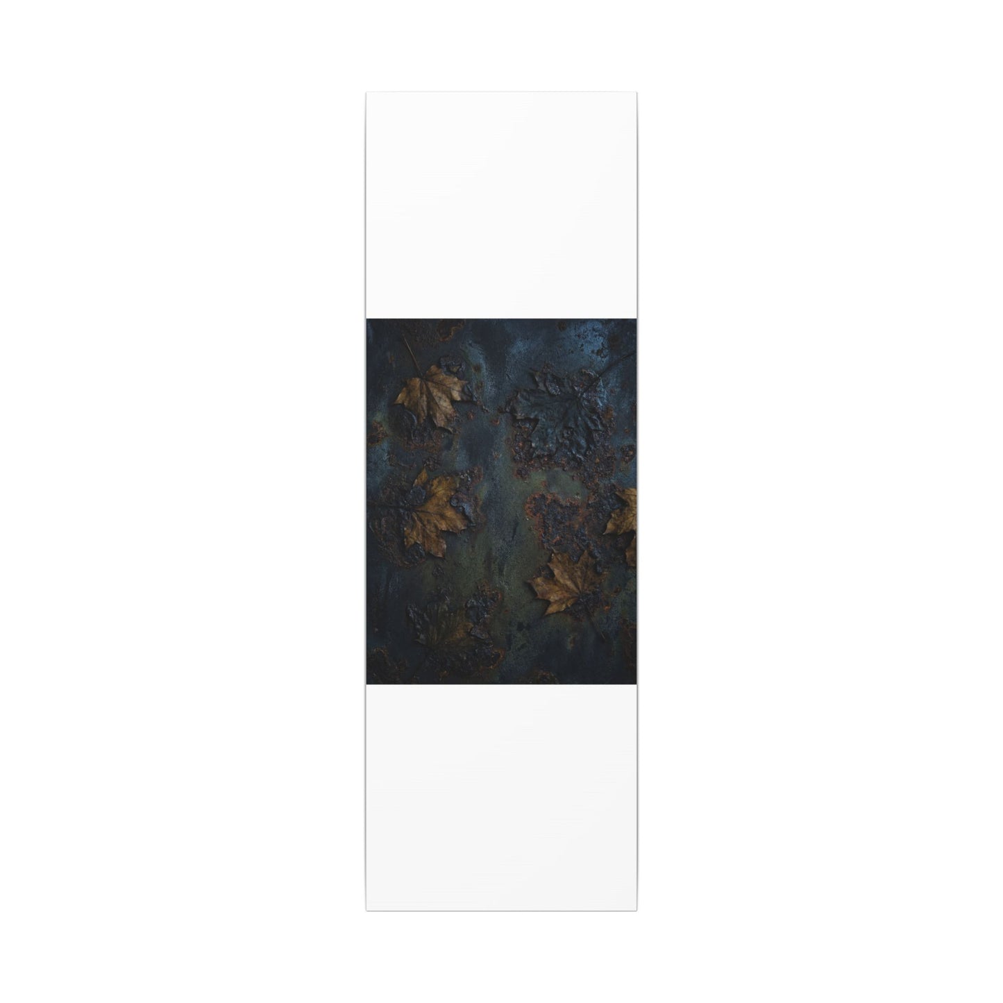 Shibui Rust Patina Canvas Art - Dark Japandi Charcoal Ink