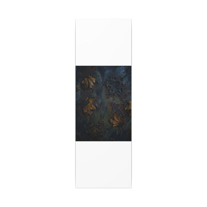 Shibui Rust Patina Canvas Art - Dark Japandi Charcoal Ink