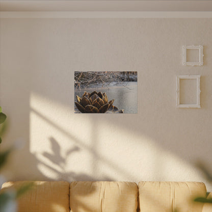 Lotus Flower Gold Repair Canvas Art | Beautiful Kintsugi Art