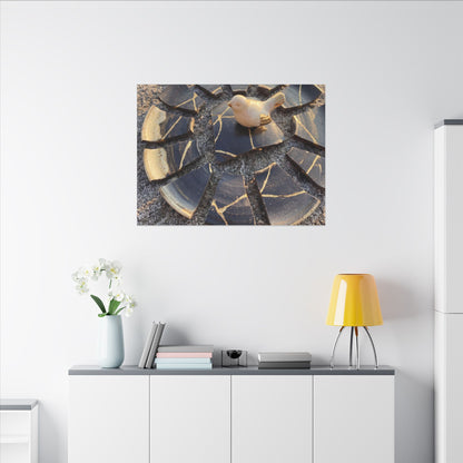 Golden Hour Broken Pottery Canvas Art - Kintsugi Datsuzoku