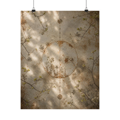 Rust Patina Spring Wall Art Print | Japandi Cozy Design