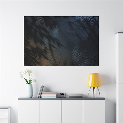 Kanso Shadow Play Canvas Art - Dark Japandi Shadow Zen