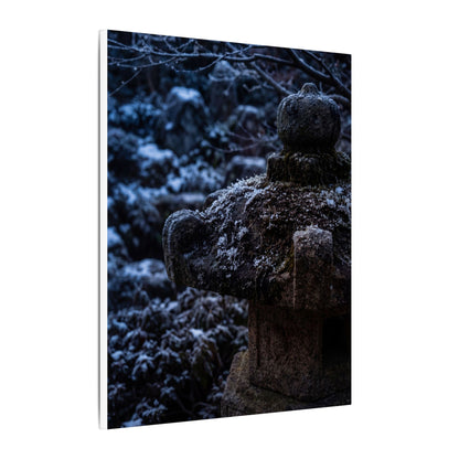 Moody Stone Lantern Canvas Art - Shadow Zen Dark Japandi