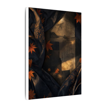 Autumn Silk Drape Shadow Zen Canvas Art | Bold Decor
