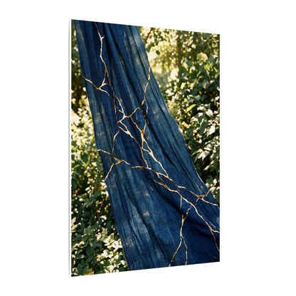 Resilient Silk Drape Canvas Art - Gold Repair Kintsugi