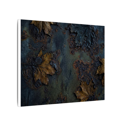 Shibui Rust Patina Canvas Art - Dark Japandi Charcoal Ink