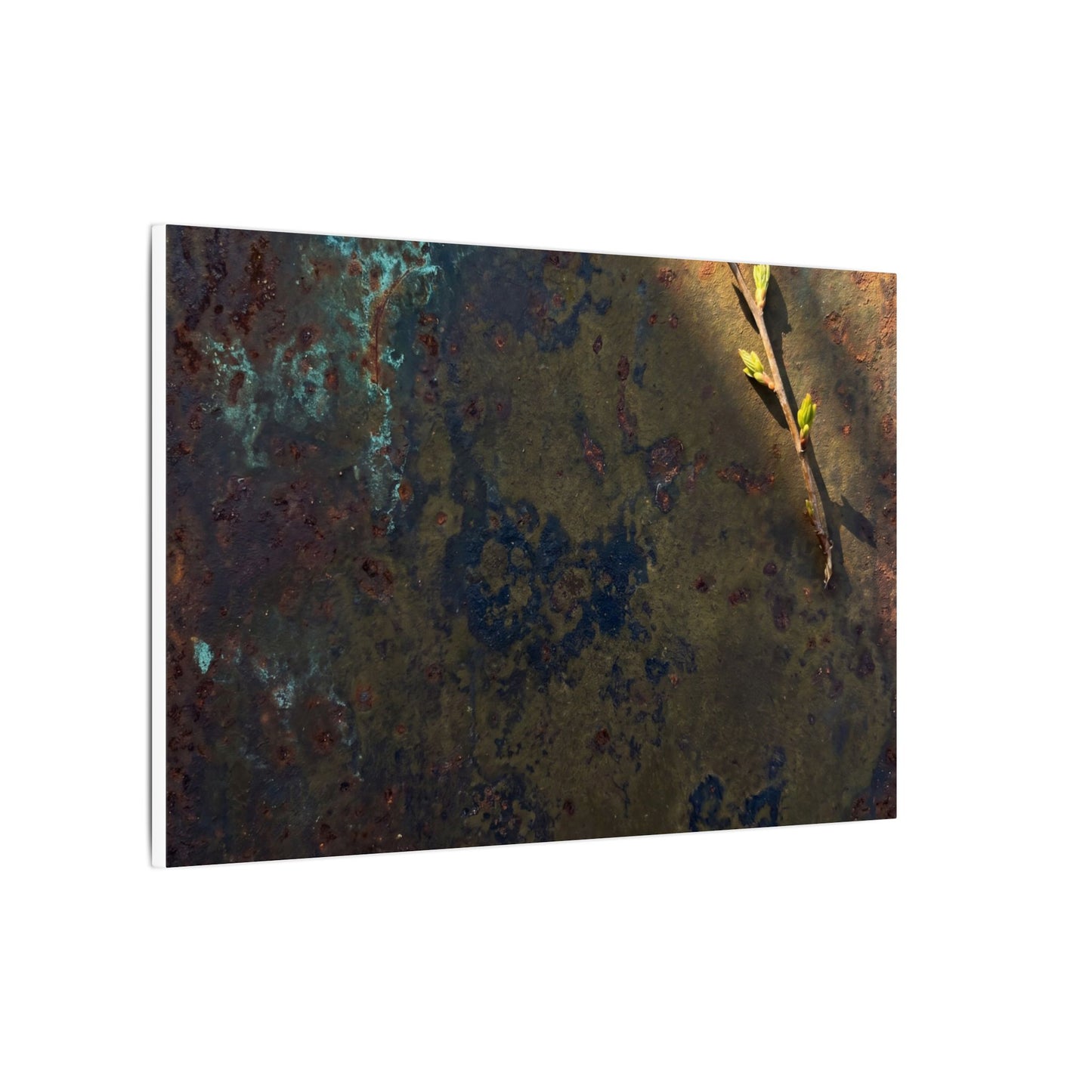 Golden Hour Rust Patina Canvas Art - Dark Japandi Ma