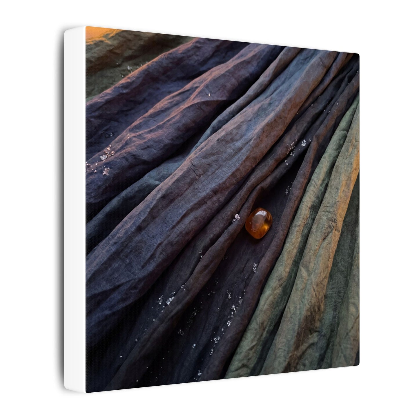 Silk Drape Shadow Zen Canvas Art | Moody Dark Japandi Art
