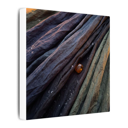 Silk Drape Shadow Zen Canvas Art | Moody Dark Japandi Art