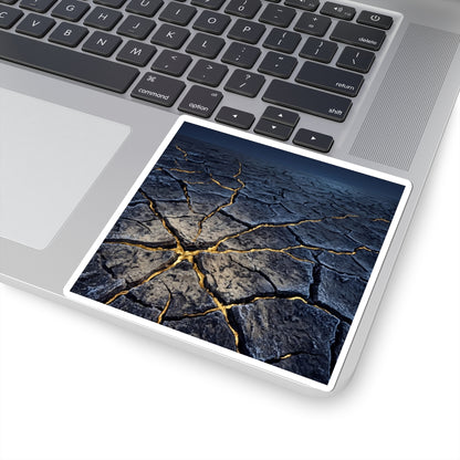 Ma Cracked Earth Sticker - Kintsugi Broken Beauty