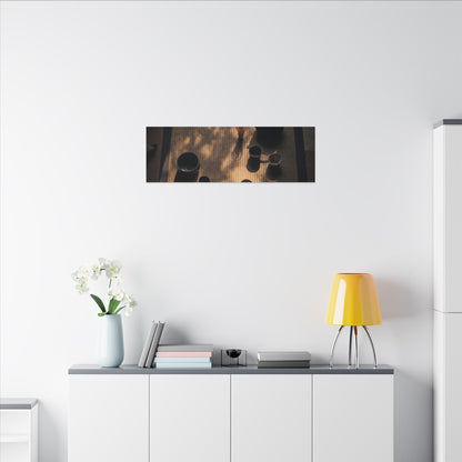 Shibui Tea Ceremony Canvas Art - Dark Japandi Shadow Zen