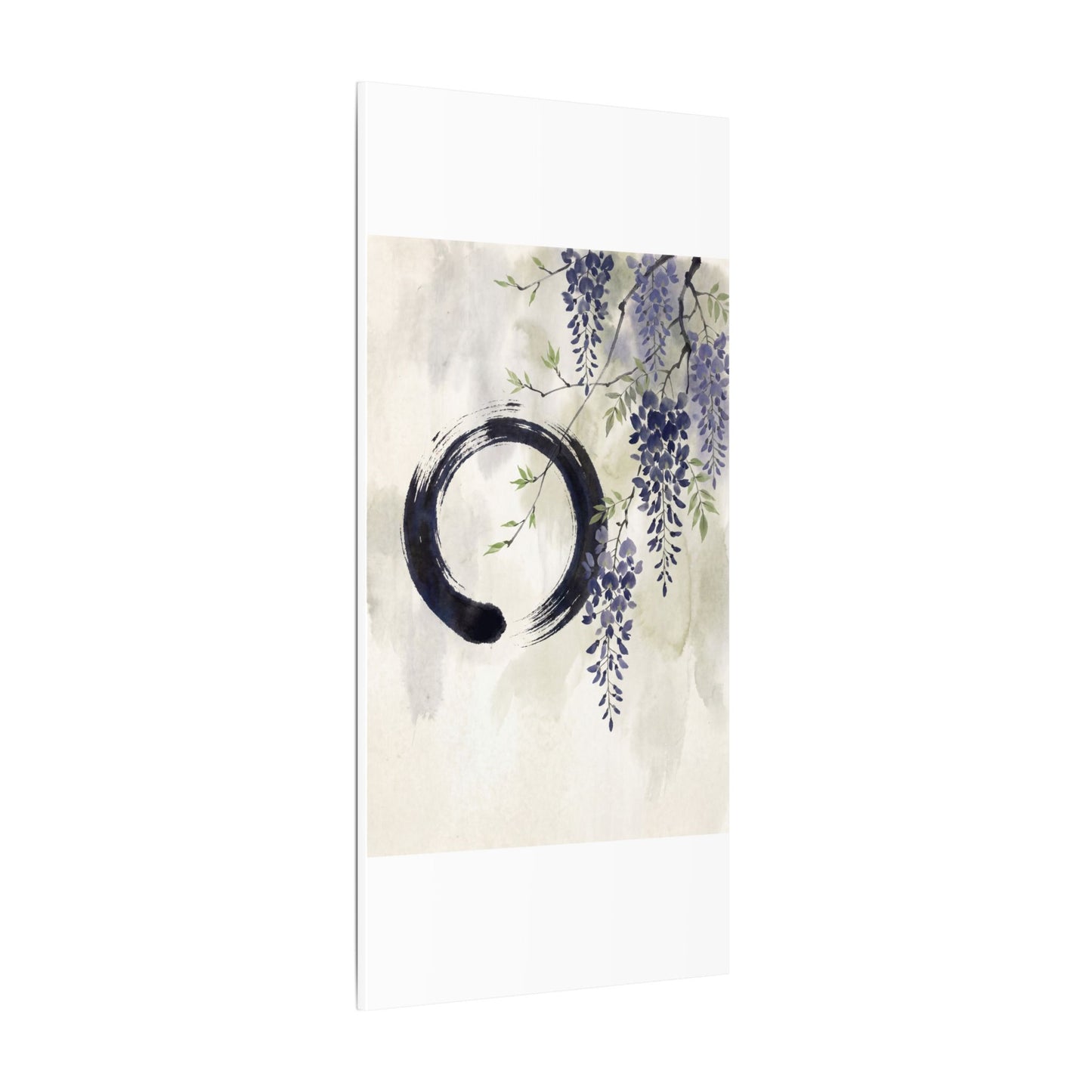 Wisteria Enso Canvas Art | Serene Zen Art