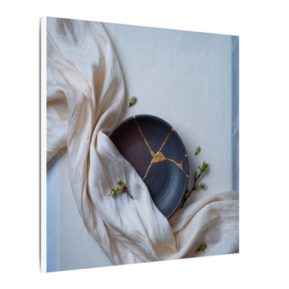 Ma Silk Drape Canvas Art - Kintsugi Gold Repair