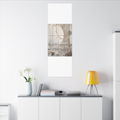 Winter Shoji Screen Japanese Pattern Canvas Art | Elegant Decor