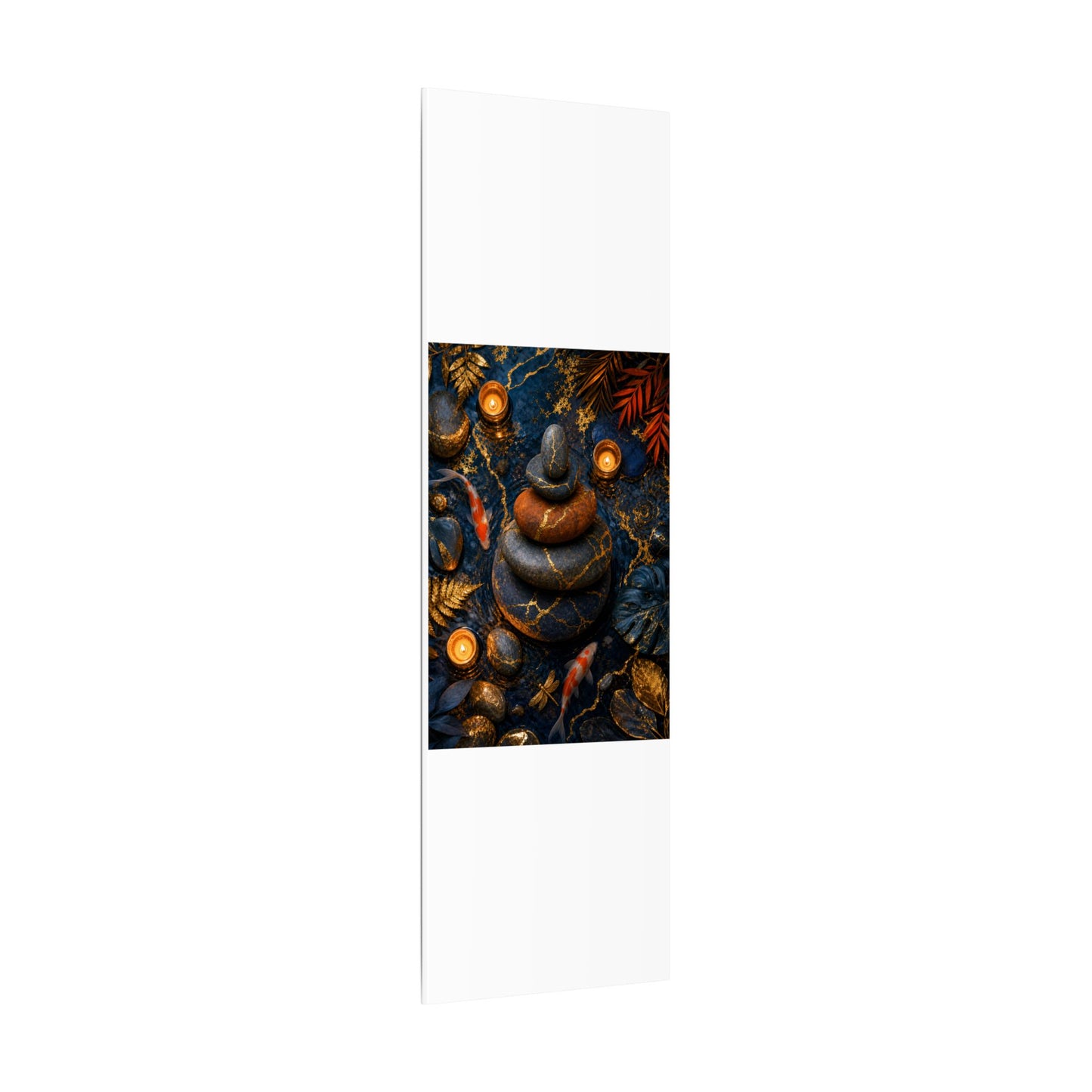 Summer River Stones Gold Vein Canvas Art | Resilient Decor
