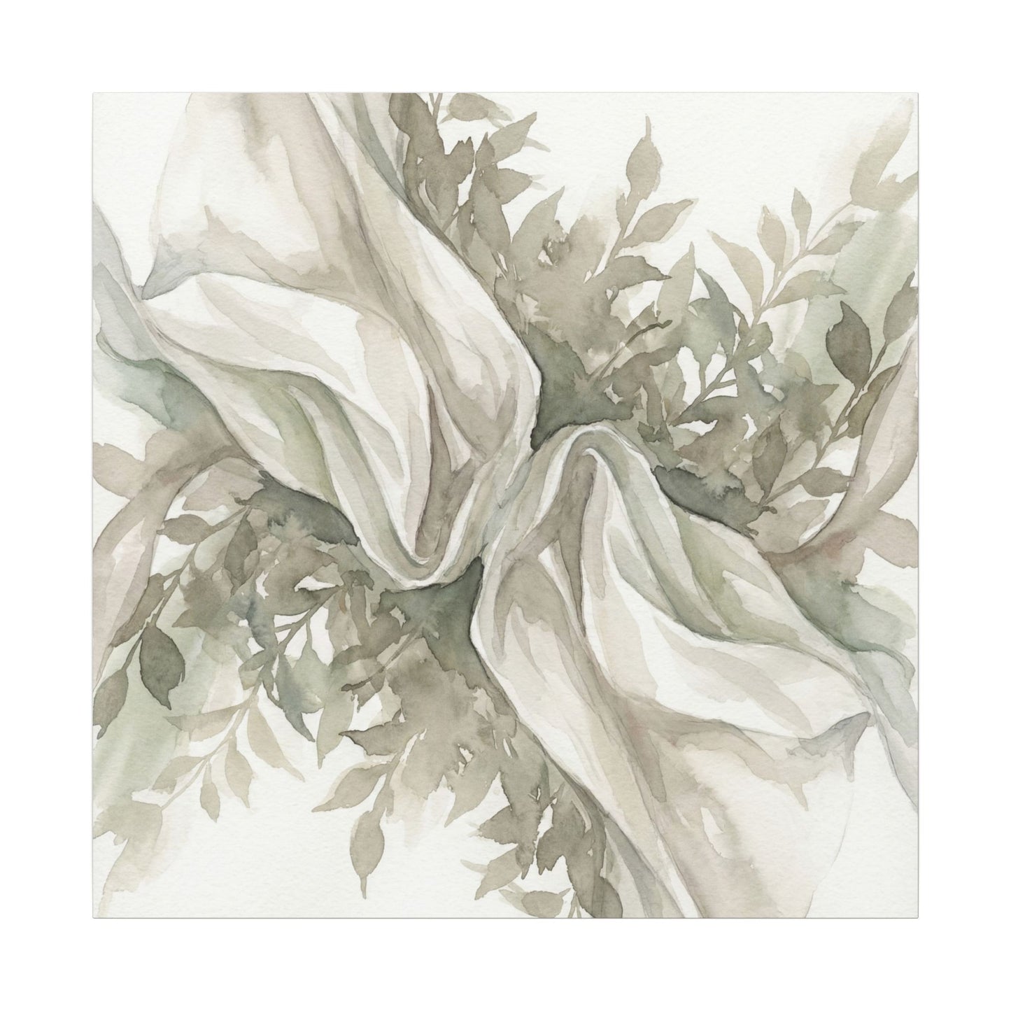 Summer Silk Drape Watercolor Canvas Art | Cozy Decor