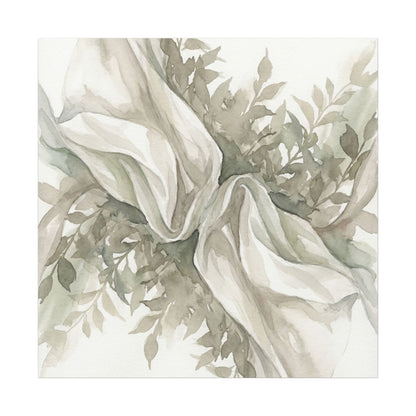 Summer Silk Drape Watercolor Canvas Art | Cozy Decor