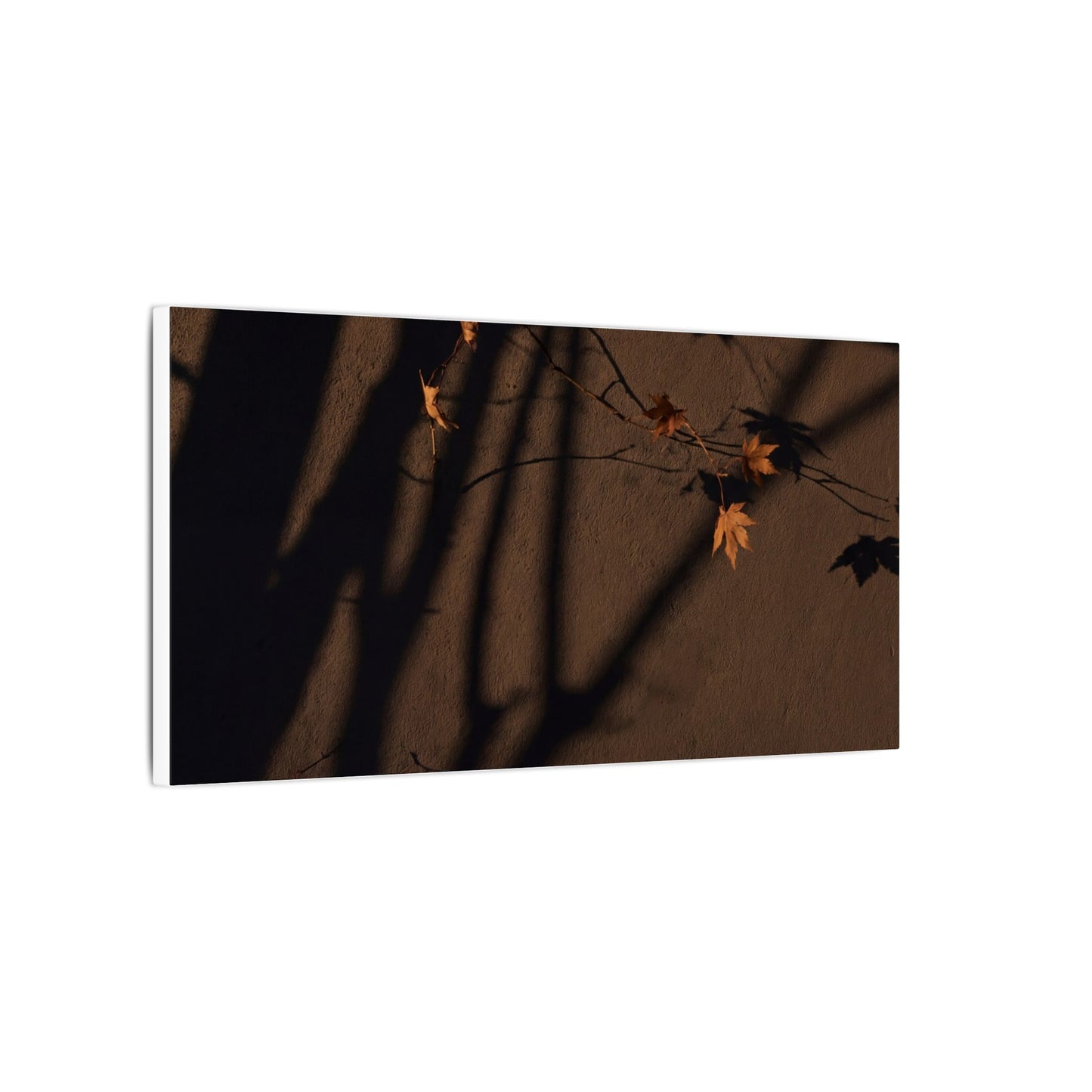 Shadow Play Autumn Canvas Art | Dark Japandi Luxurious Design