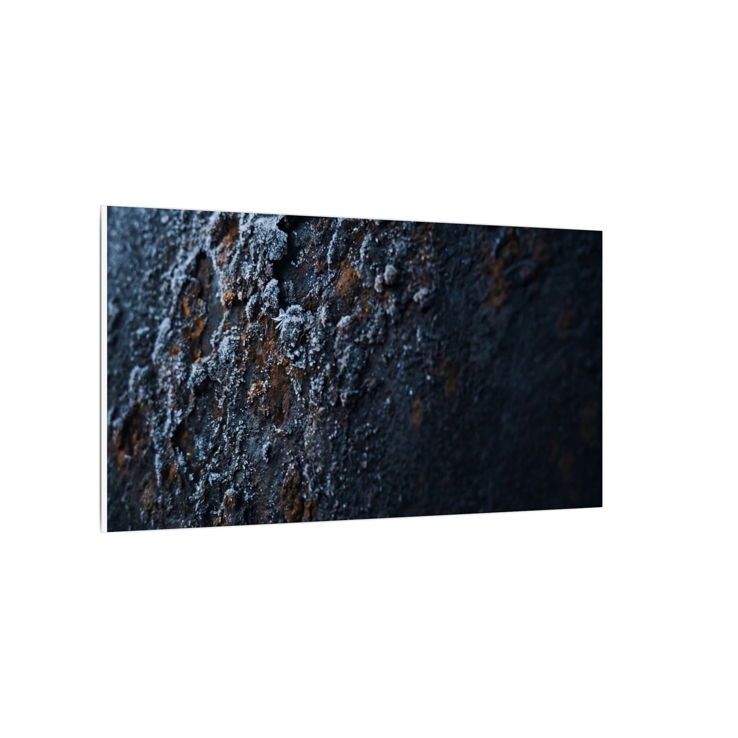 Rust Patina Canvas Art | Winter Dark Japandi Shadow Zen Art