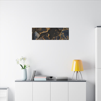 Golden Hour Broken Pottery Canvas Art - Kintsugi Ma