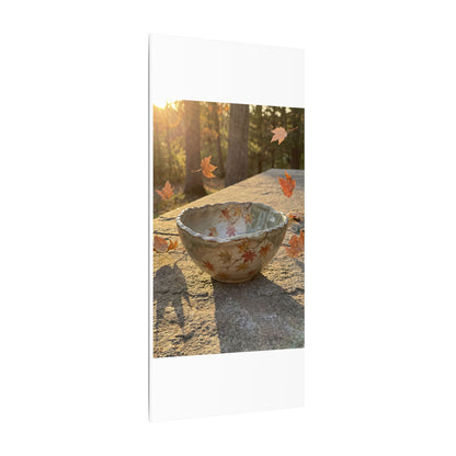 Japandi Ceramic Bowl in Golden Hour | Japanese Pattern Canvas Art