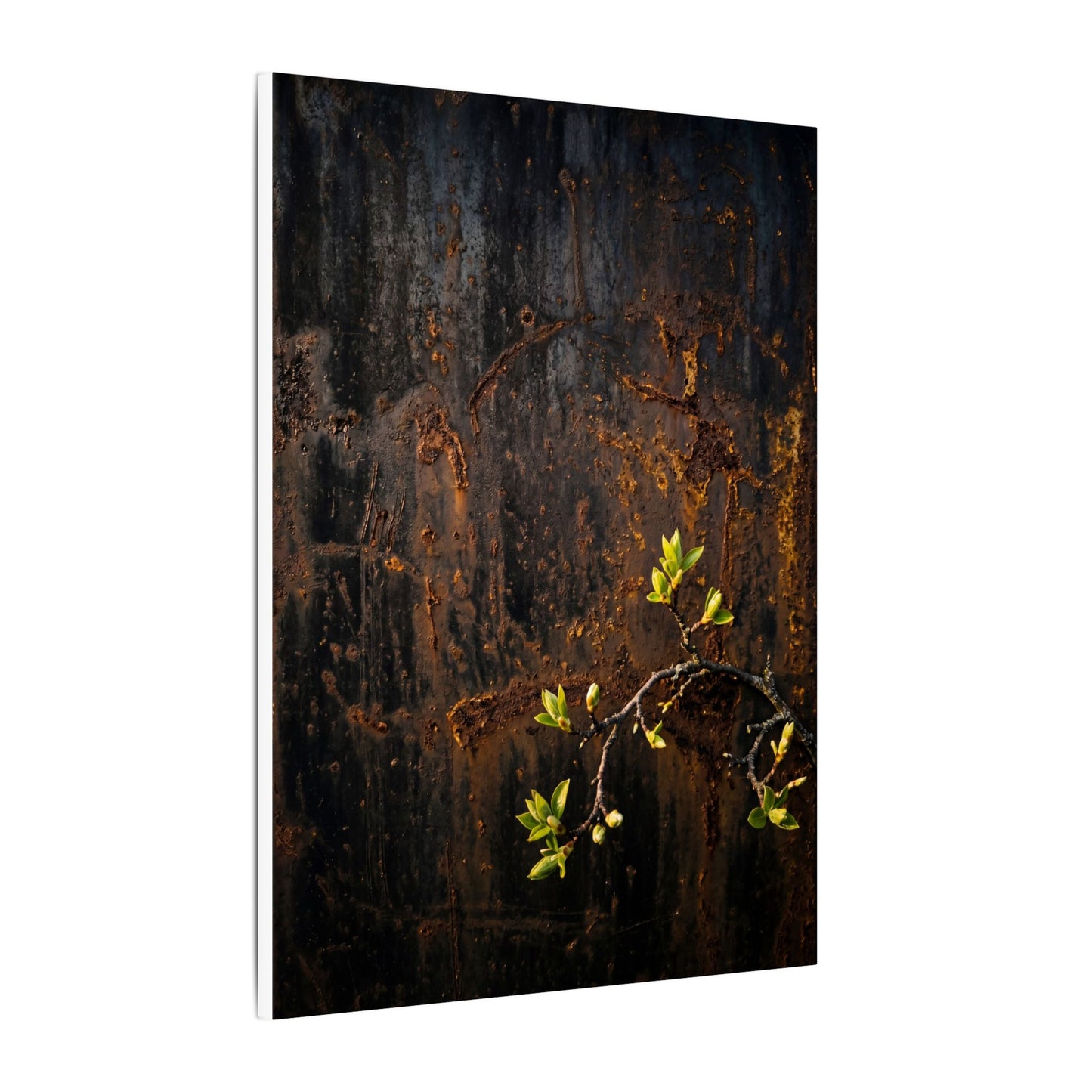 Golden Hour Rust Patina Canvas Art - Dark Japandi Fukinsei
