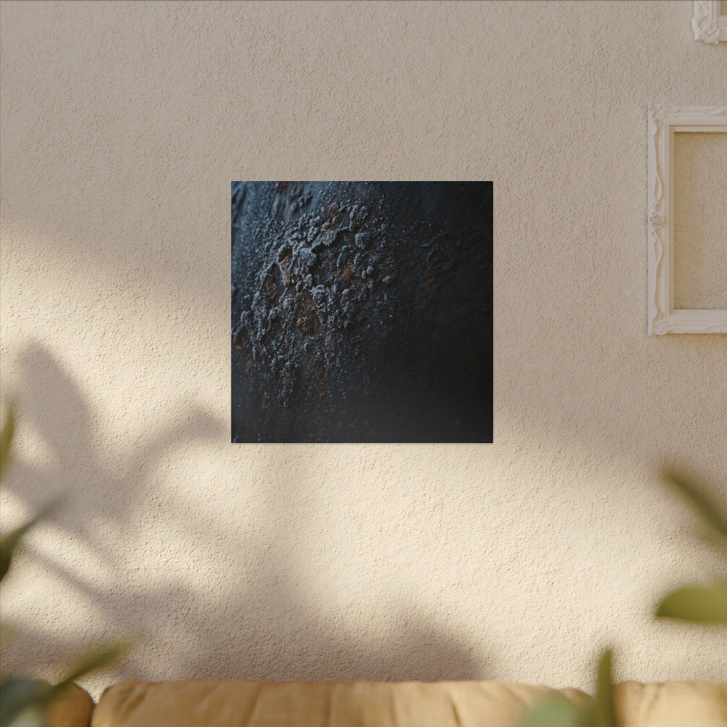 Rust Patina Canvas Art | Winter Dark Japandi Shadow Zen Art