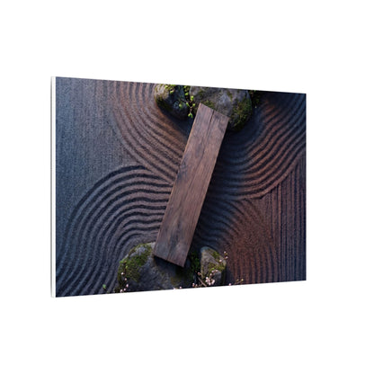 Spring Rock Garden Moody Minimal Canvas Art | Atmospheric Decor
