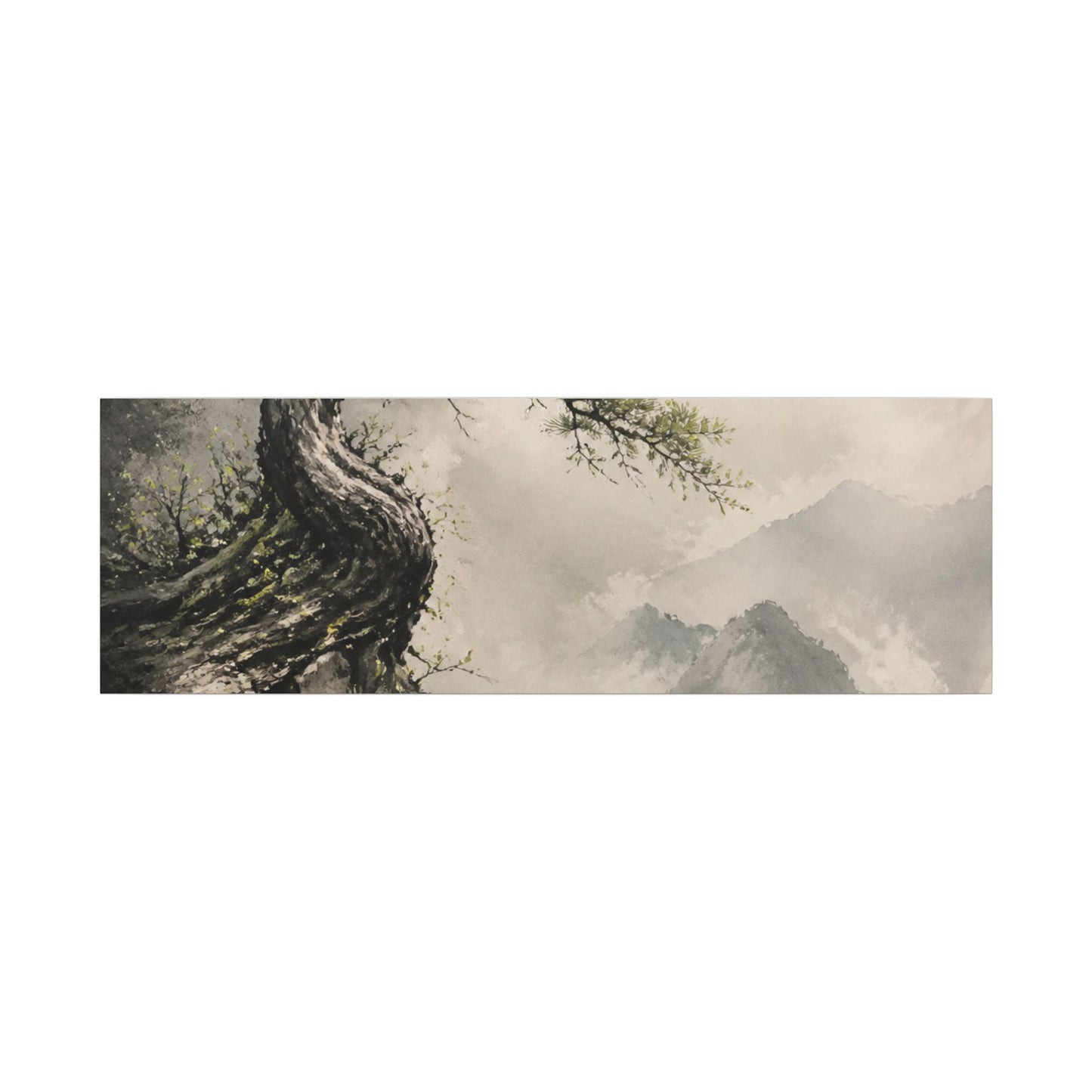 Spring Pine Tree Watercolor Canvas Art | Warm Decor