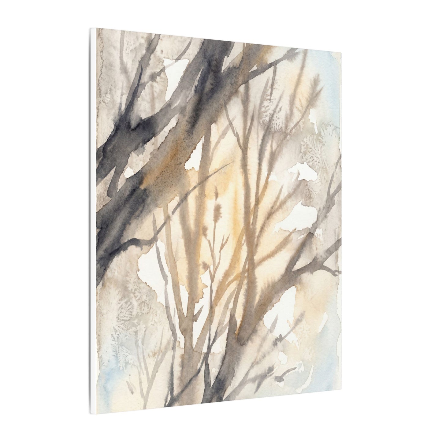 Ma Shadow Play Canvas Art - Japandi Watercolor