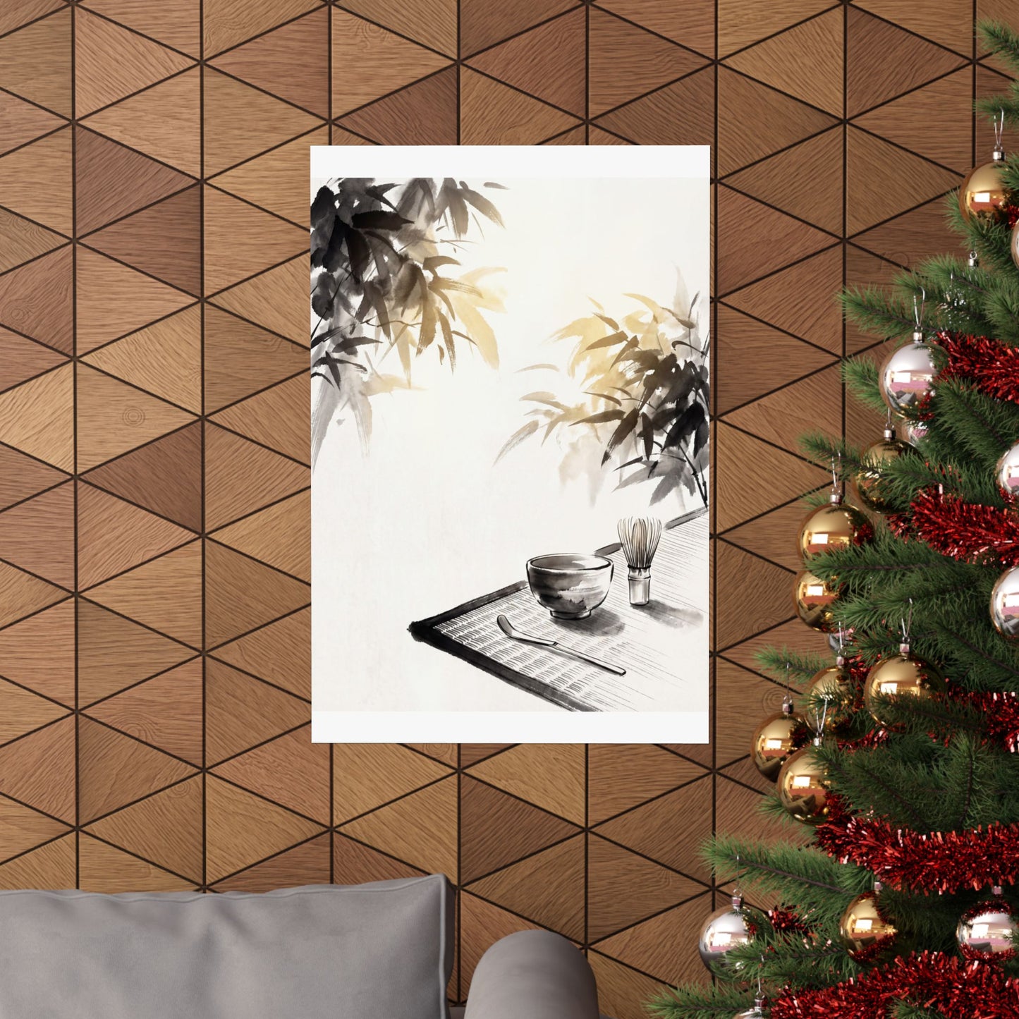 Tea Ceremony Wall Art Print | Summer Zen Sumi E Art