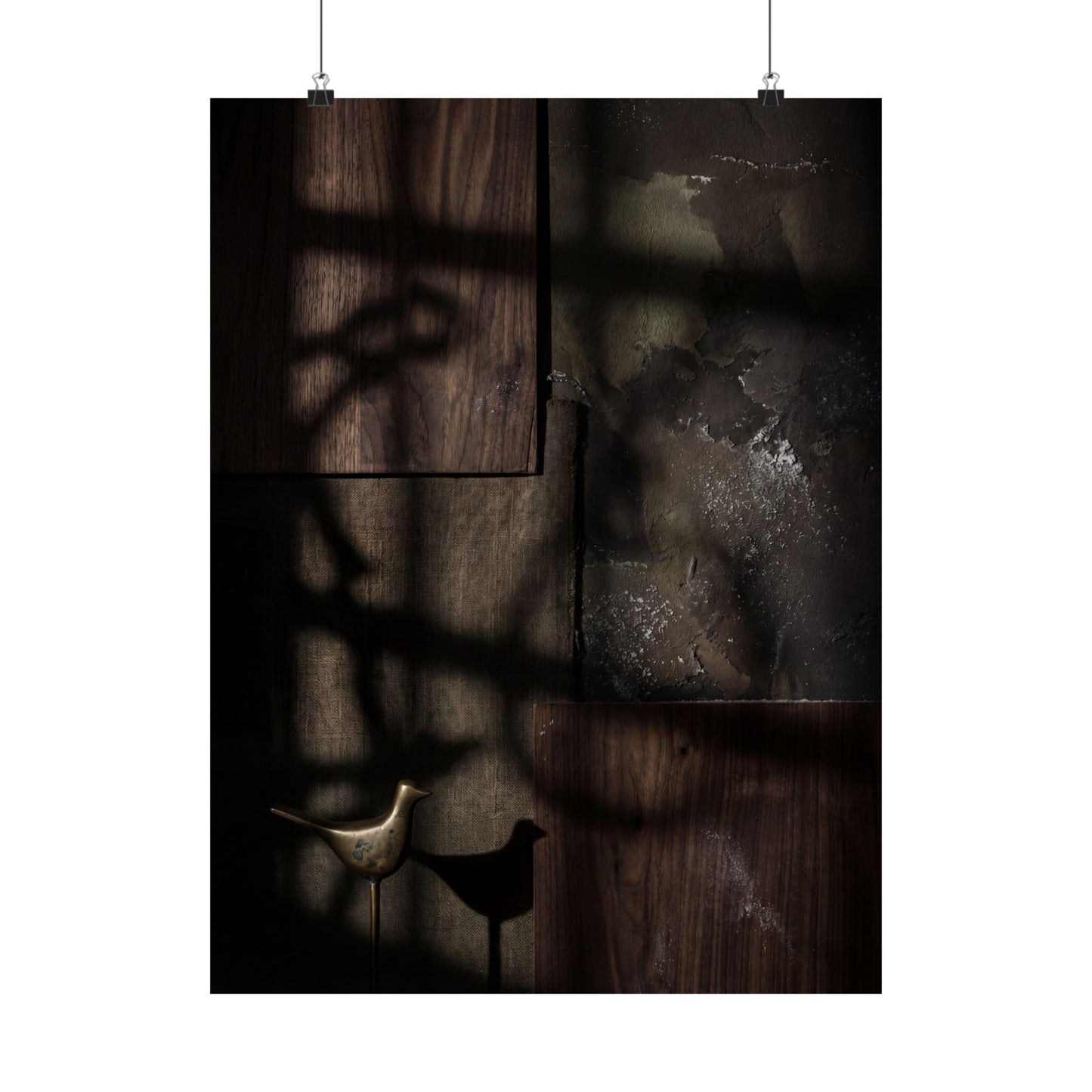 Candlelight Shadow Play Wall Art Print - Dark Japandi Datsuzoku