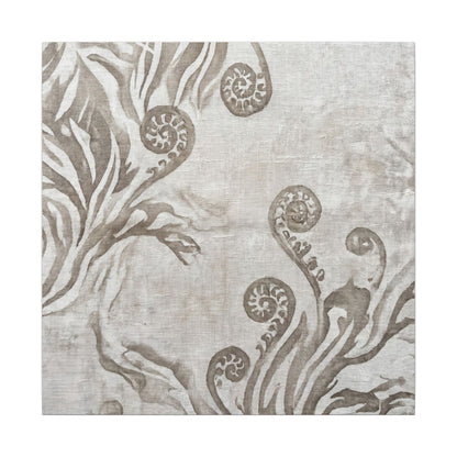 Japandi Fern Unfurling in Overcast | Japanese Pattern Canvas Art
