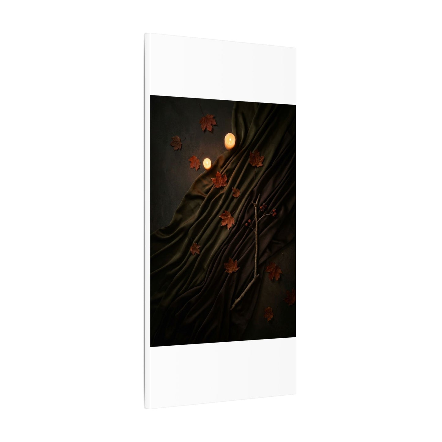 Autumn Silk Drape Moody Minimal Canvas Art | Moody Decor