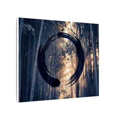Bamboo Grove Canvas Art | Winter Zen Enso Art