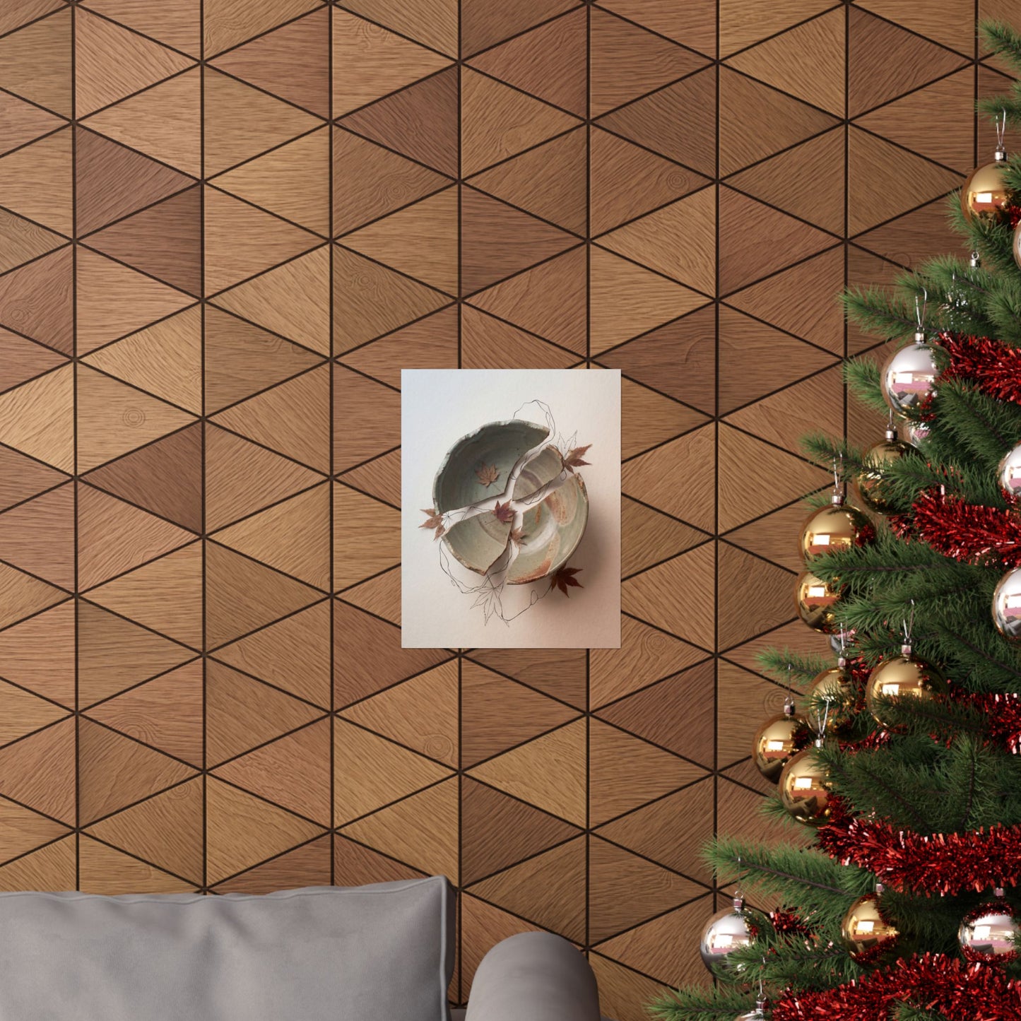 Ceramic Bowl Minimal Line Wall Art Print | Neutral Japandi Art