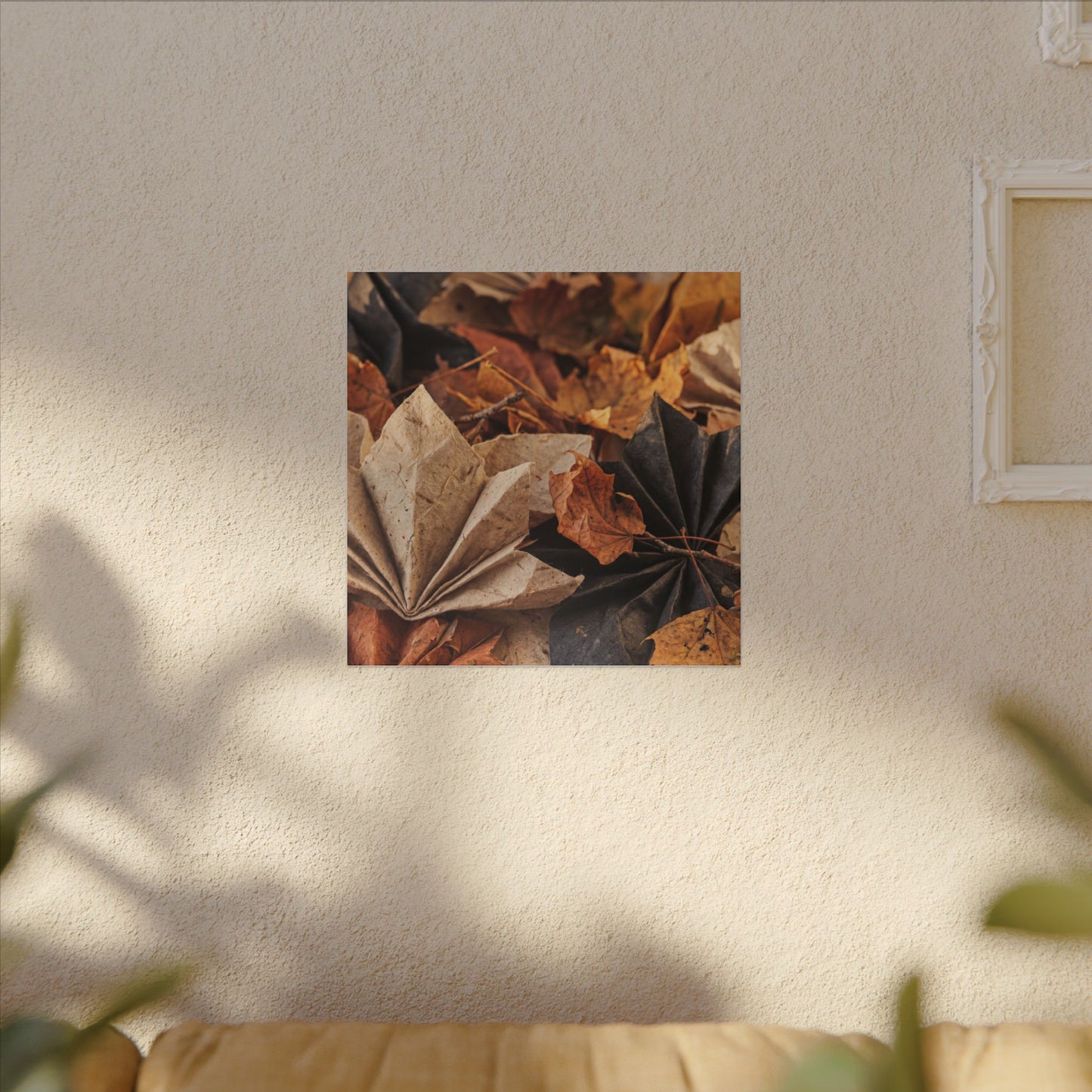 Paper Fold Texture Canvas Art | Elegant Japandi Art
