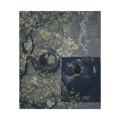 Spring Incense Smoke Ukiyo E Inspired Canvas Art | Tranquil Decor