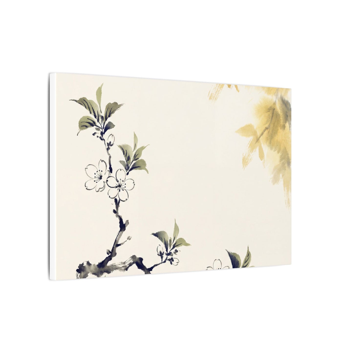 Kanso Cherry Blossom Canvas Art - Zen Sumi E