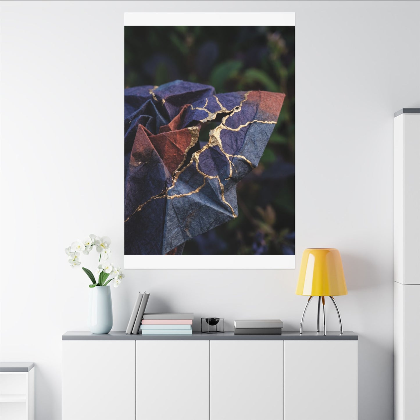 Philosophical Paper Fold Canvas Art - Gold Vein Kintsugi