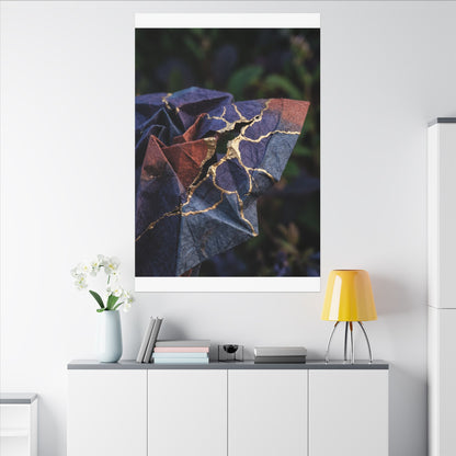 Philosophical Paper Fold Canvas Art - Gold Vein Kintsugi
