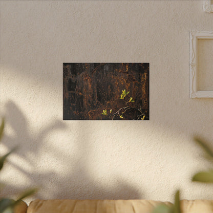 Golden Hour Rust Patina Canvas Art - Dark Japandi Fukinsei