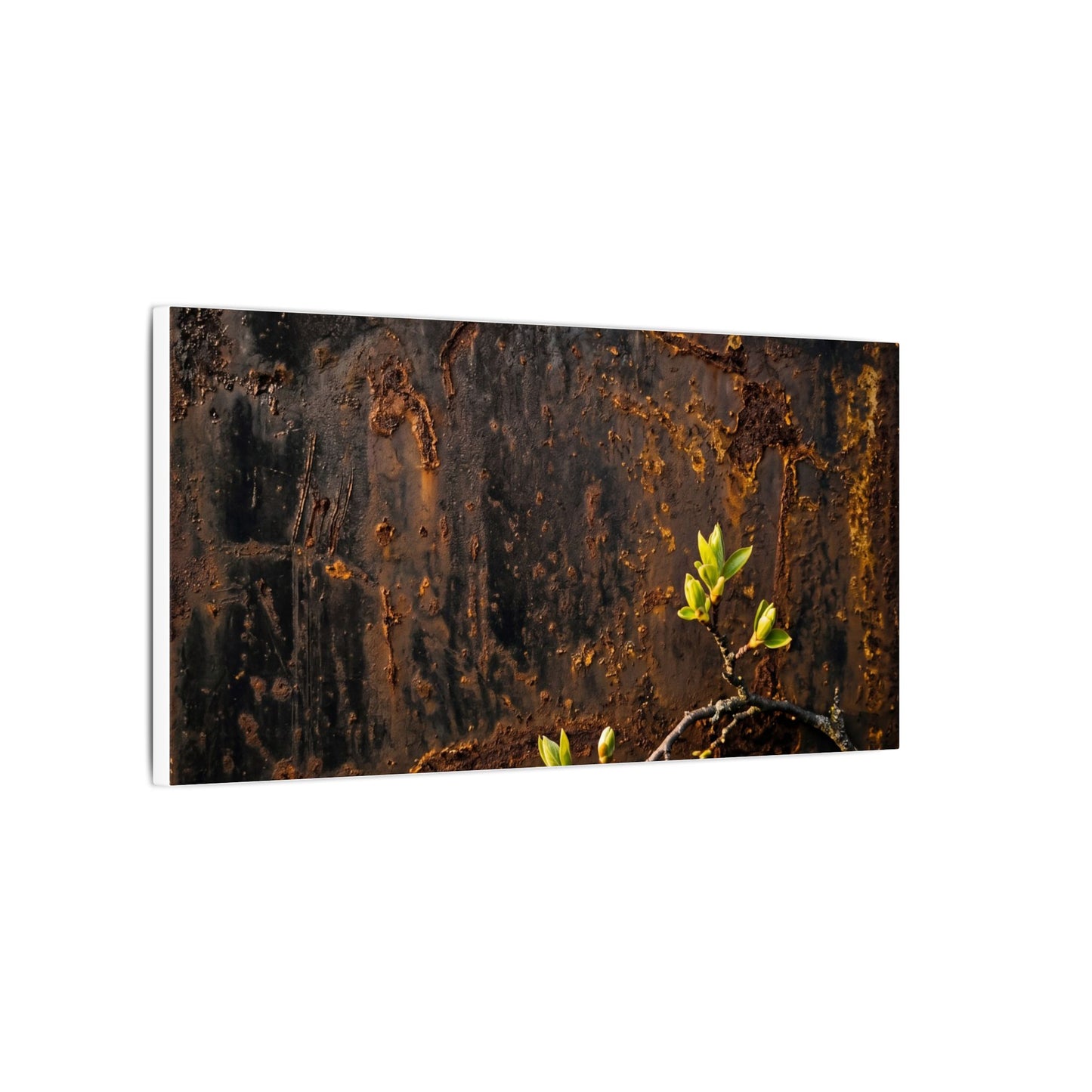 Golden Hour Rust Patina Canvas Art - Dark Japandi Fukinsei