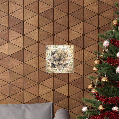 Golden Hour Paper Fold Wall Art Print - Japandi Mono No Aware